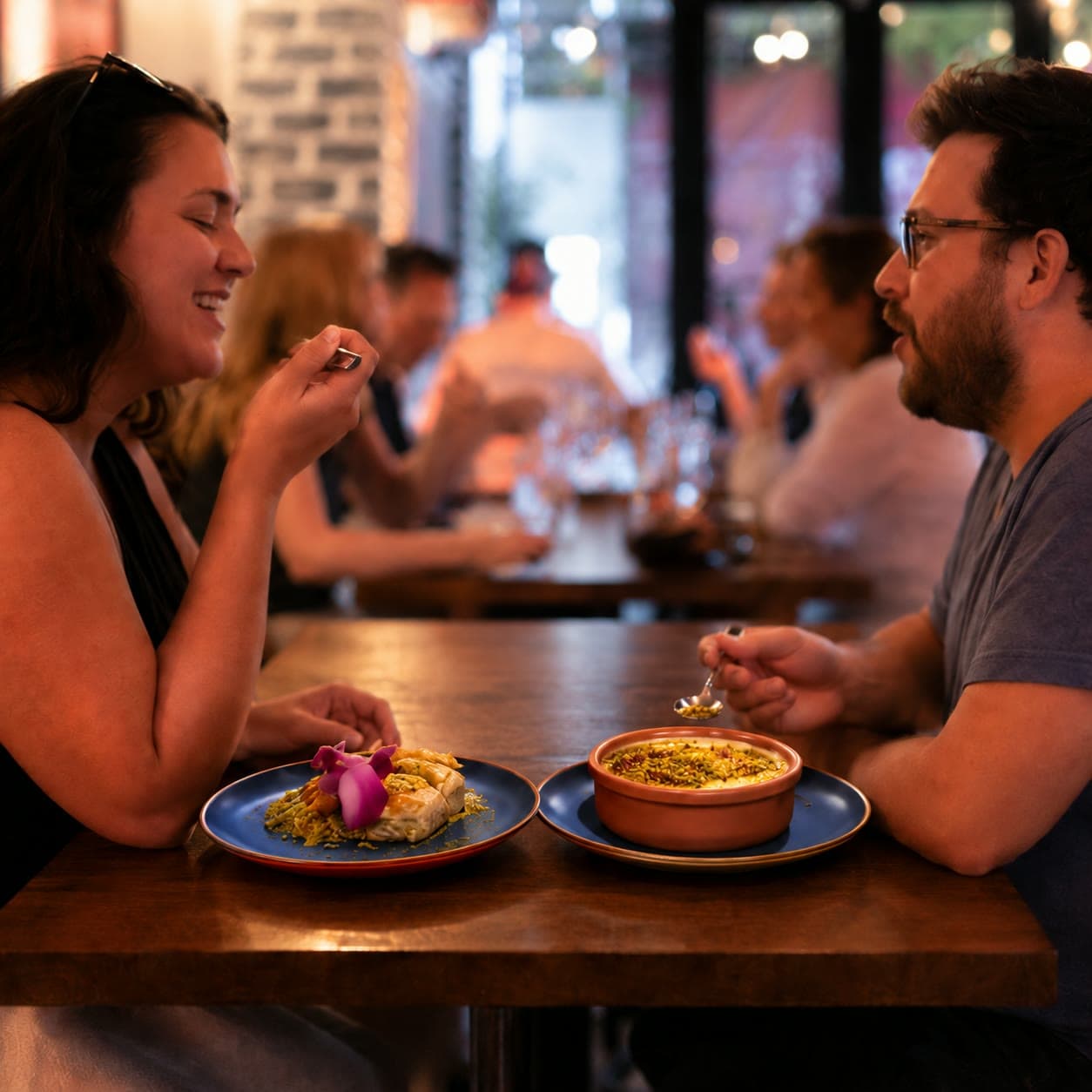 Guests dining at Sofra