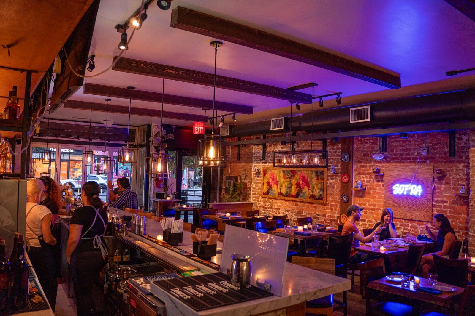The bar and dining room at Sofra on 14th
